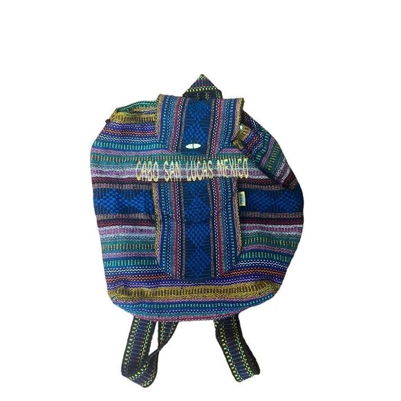 Cabo San Lucas Mexico Artesian Woven Mini Travel Backpack - Picture 1 of 12